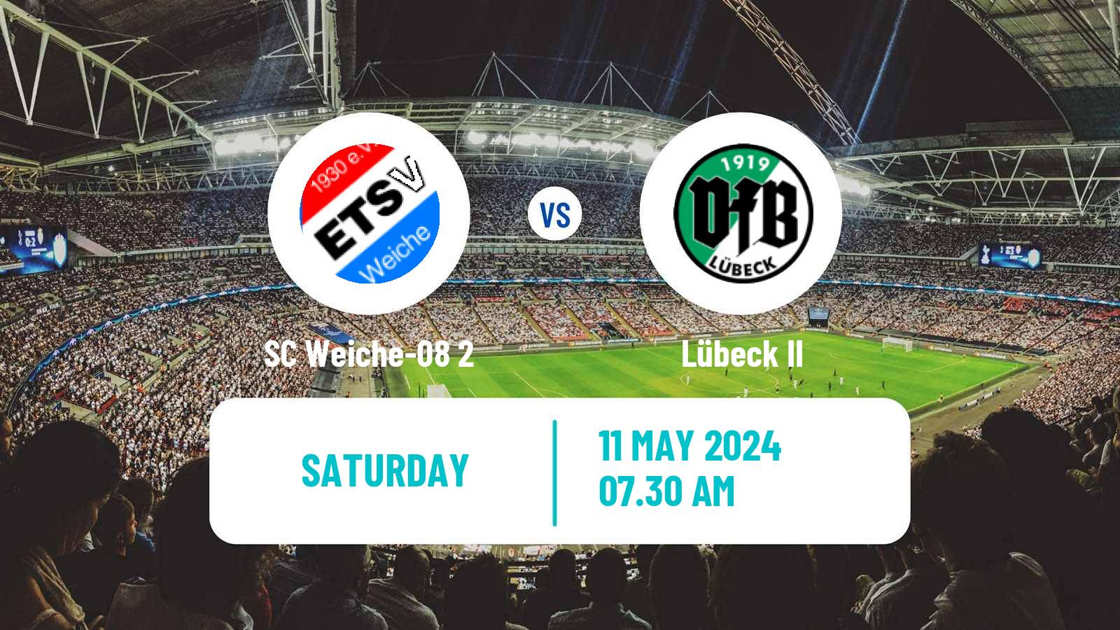 Football German Oberliga Schleswig-Holstein SC Weiche-08 2 - Lübeck II