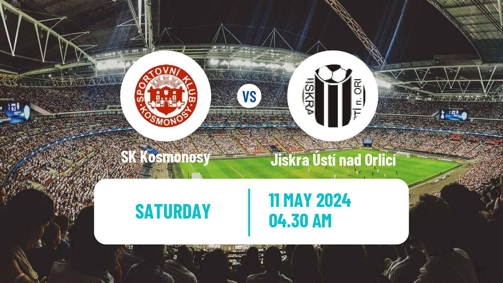 Soccer Czech Division C Kosmonosy - Jiskra Ústí nad Orlicí