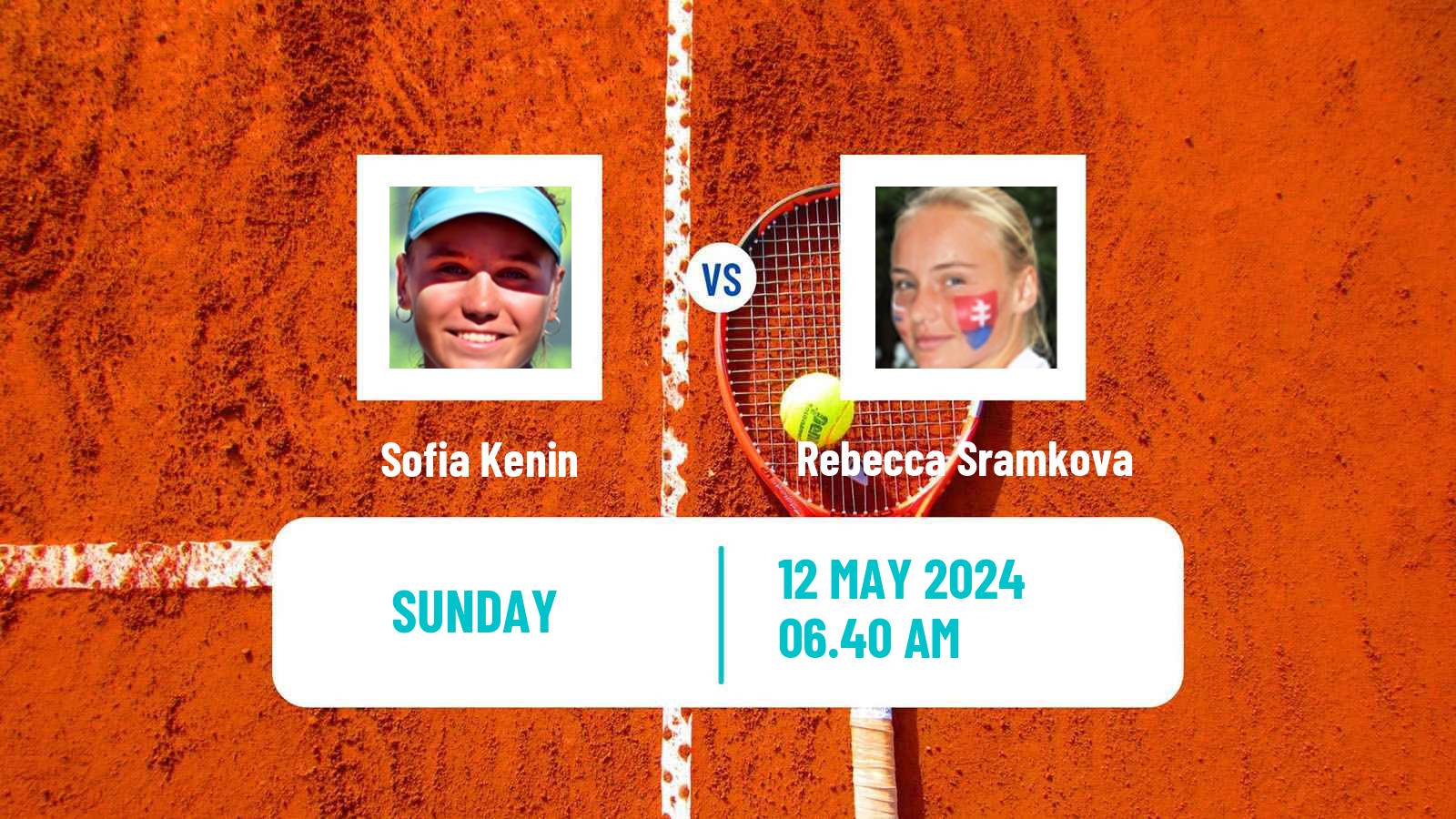 Tennis WTA Roma Sofia Kenin - Rebecca Sramkova