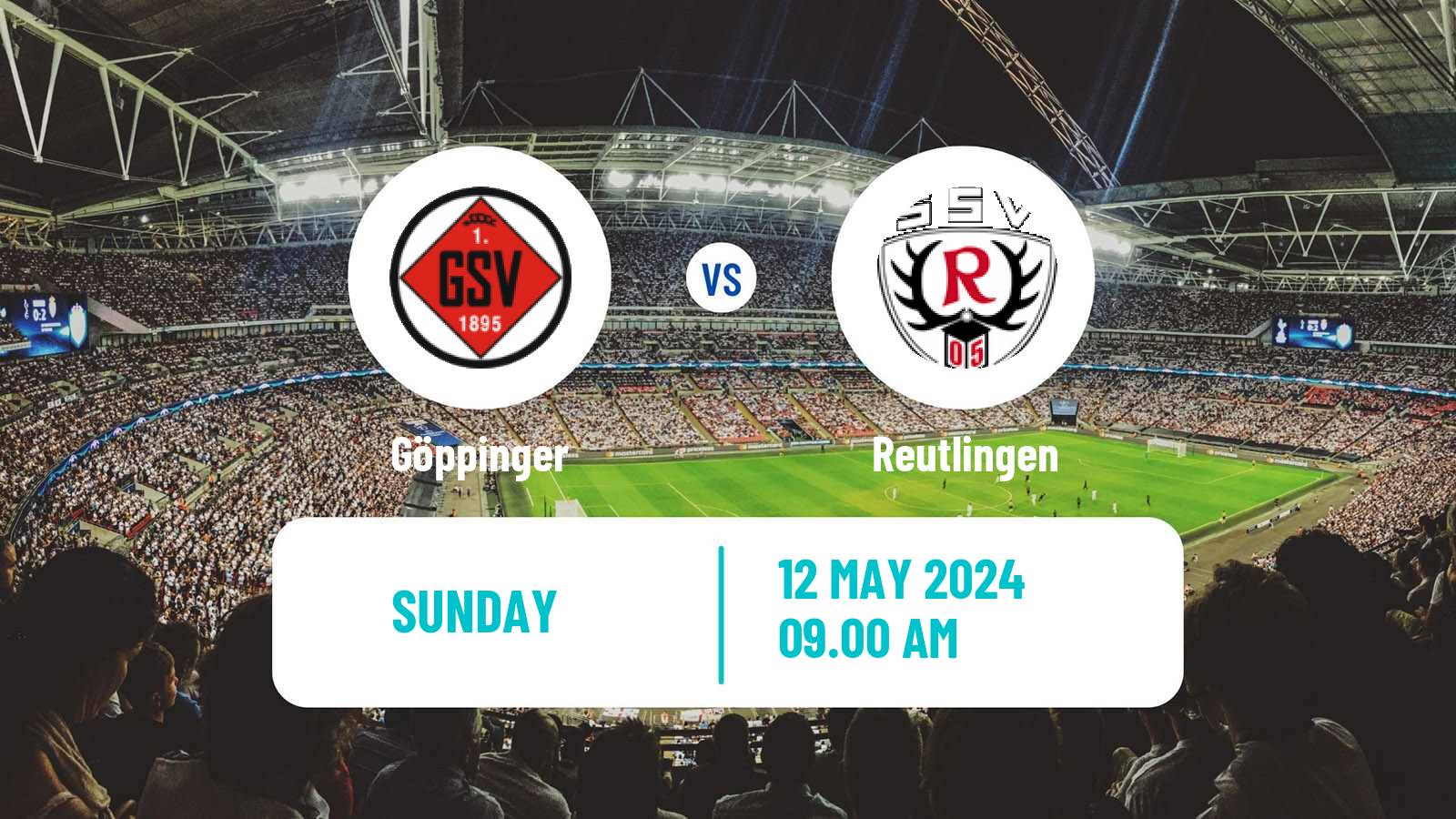 Football German Oberliga Baden-Württemberg Göppinger - Reutlingen