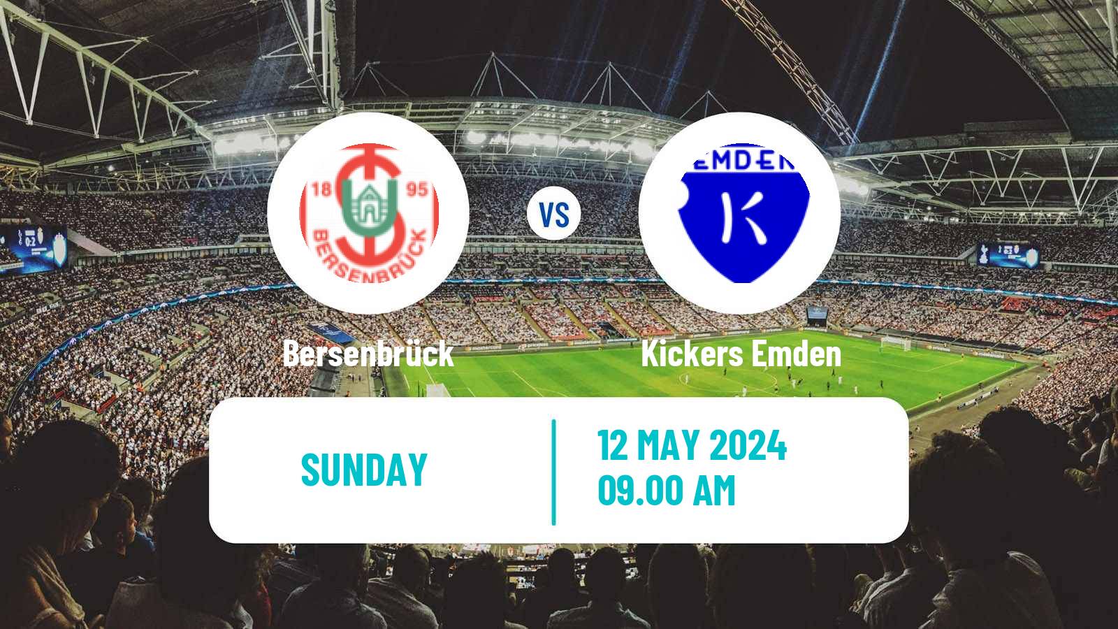 Soccer German Oberliga Niedersachsen Bersenbrück - Kickers Emden
