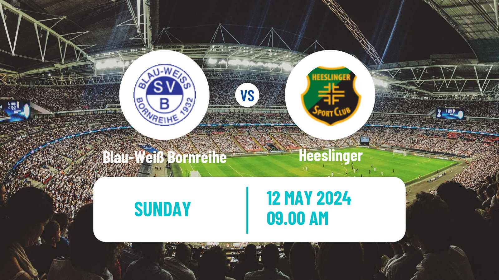 Soccer German Oberliga Niedersachsen Blau-Weiß Bornreihe - Heeslinger