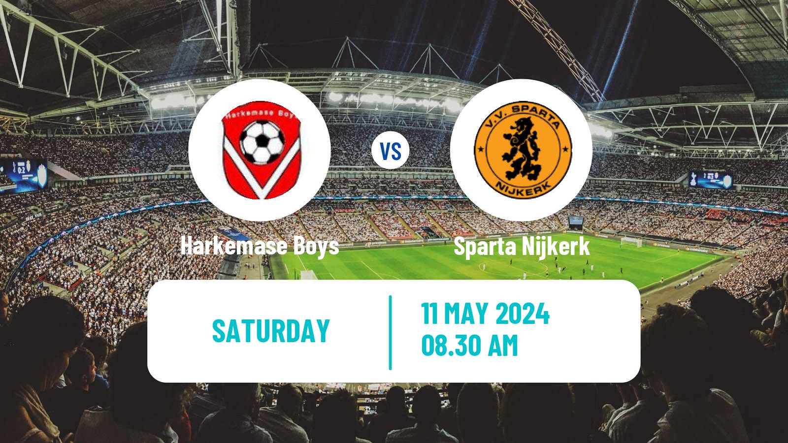 Soccer Dutch Derde Divisie Harkemase Boys - Sparta Nijkerk