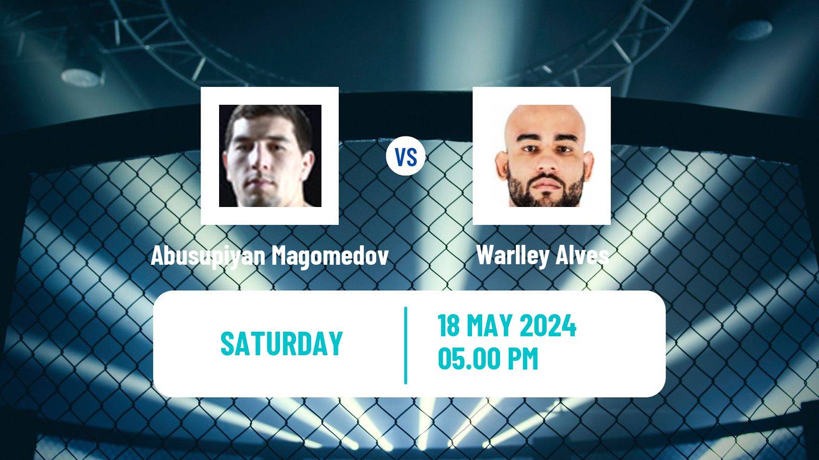 MMA Middleweight UFC Men Abusupiyan Magomedov - Warlley Alves