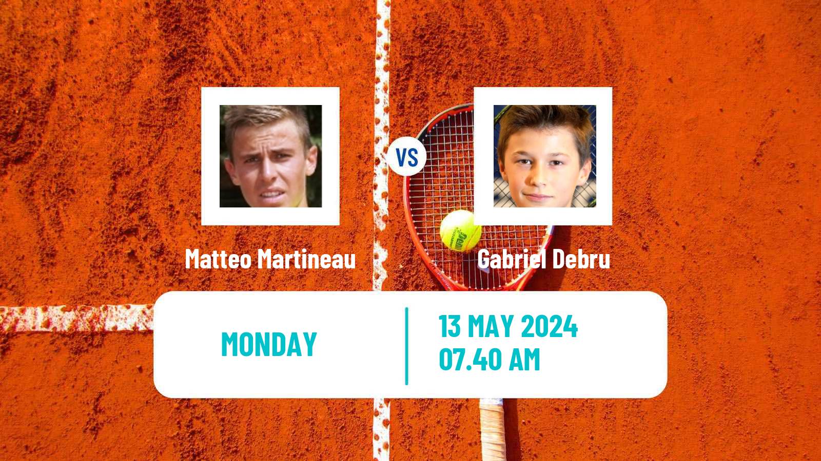 Tennis Bordeaux Challenger Men Matteo Martineau - Gabriel Debru