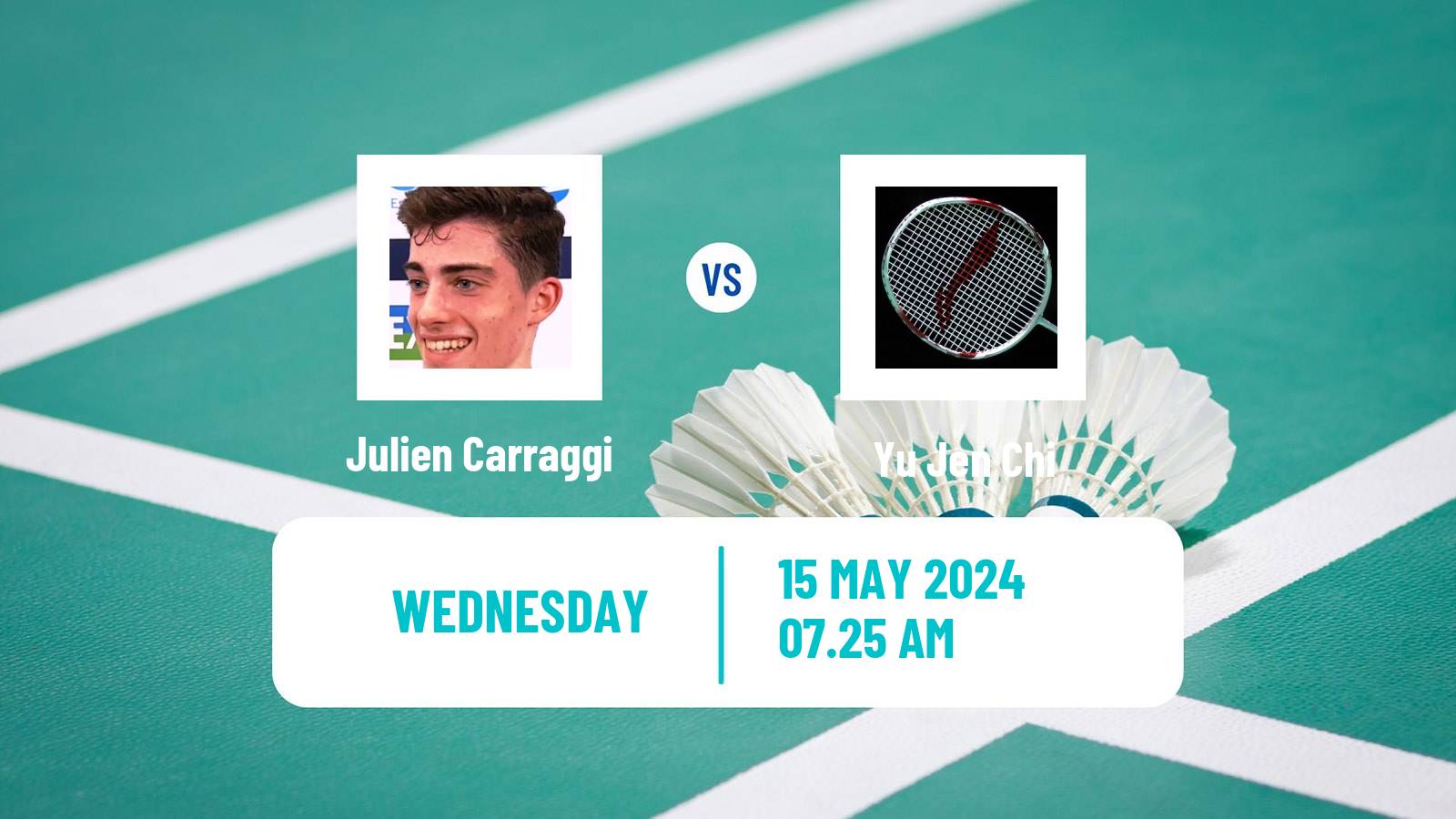 Badminton BWF World Tour Thailand Open Men Julien Carraggi - Yu Jen Chi