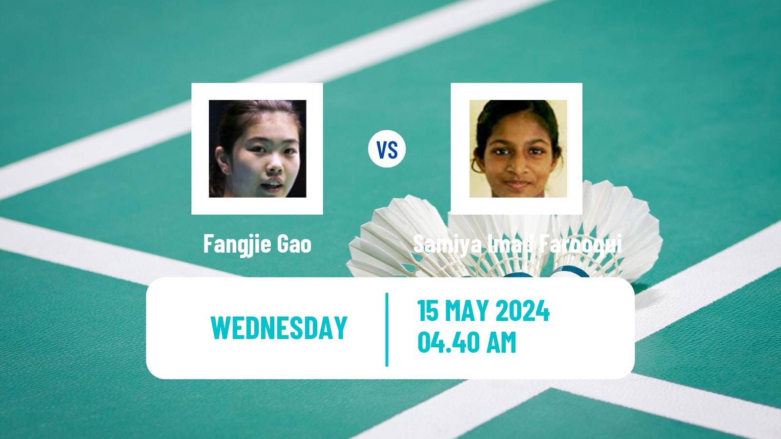 Badminton BWF World Tour Thailand Open Women Fangjie Gao - Samiya Imad Farooqui