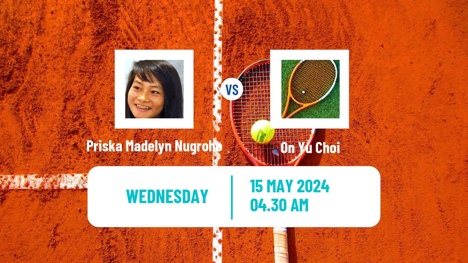Tennis ITF W15 Monastir 18 Women Priska Madelyn Nugroho - On Yu Choi
