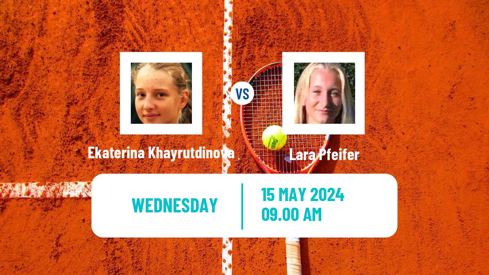 Tennis ITF W15 Monastir 18 Women Ekaterina Khayrutdinova - Lara Pfeifer