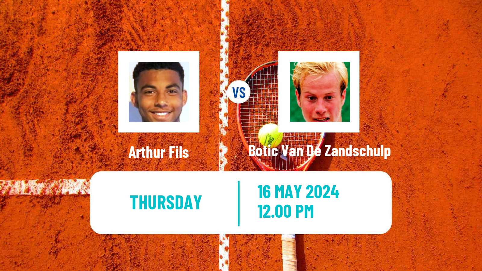 Tennis Bordeaux Challenger Men Arthur Fils - Botic Van De Zandschulp