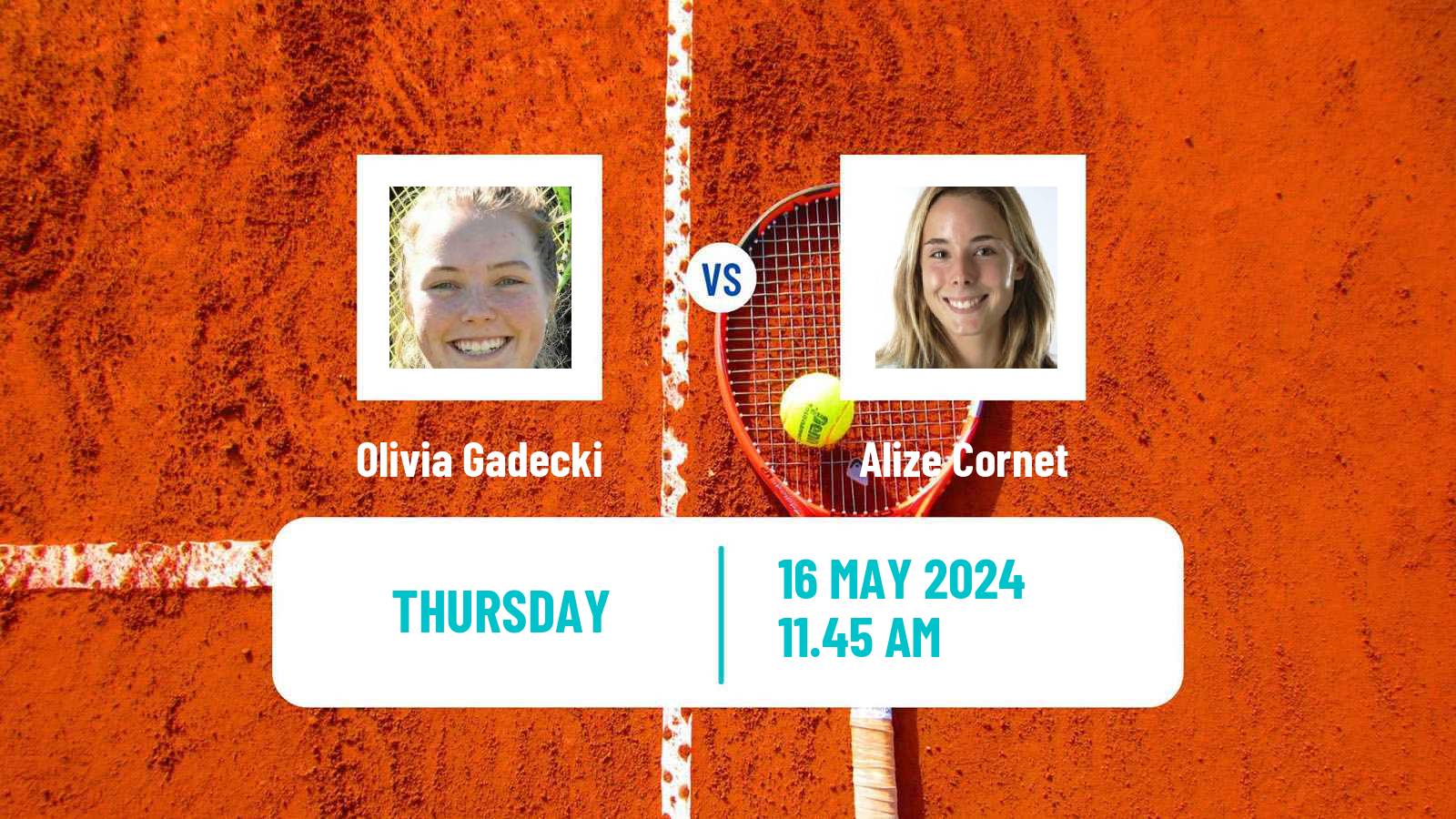 Tennis Paris Challenger Women Olivia Gadecki - Alize Cornet