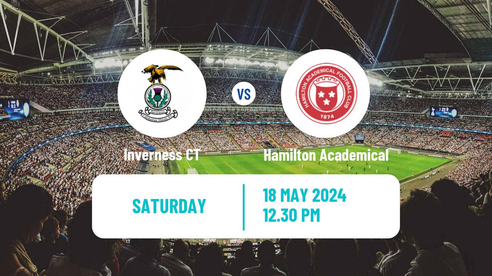 Soccer Scottish Football Championship Inverness - Hamilton Academical