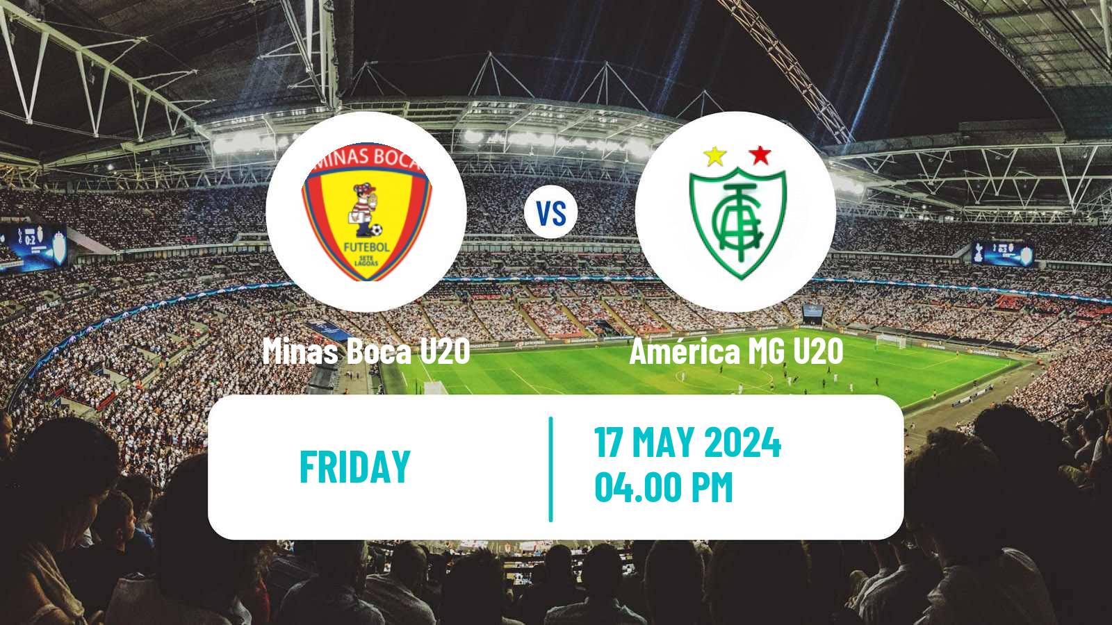 Soccer Brazilian Mineiro U20 Minas Boca U20 - América MG U20