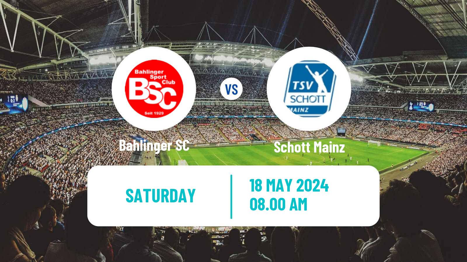 Soccer German Regionalliga Sudwest Bahlinger - Schott Mainz