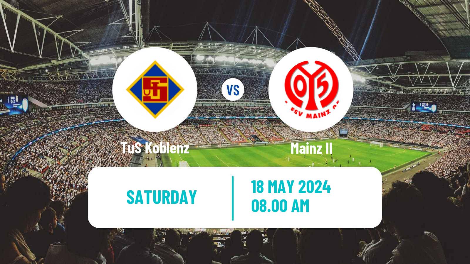 Soccer German Regionalliga Sudwest TuS Koblenz - Mainz II