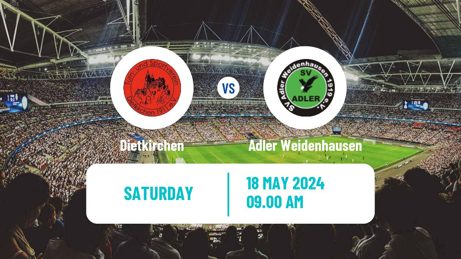 Football German Oberliga Hessen Dietkirchen - Adler Weidenhausen