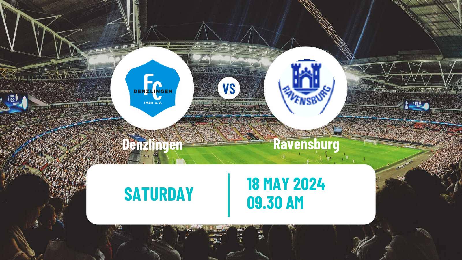 Soccer German Oberliga Baden-Württemberg Denzlingen - Ravensburg