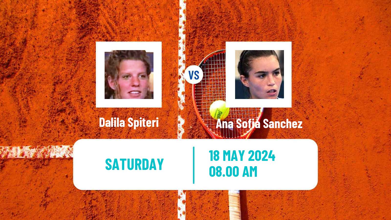 Tennis WTA Rabat Dalila Spiteri - Ana Sofia Sanchez