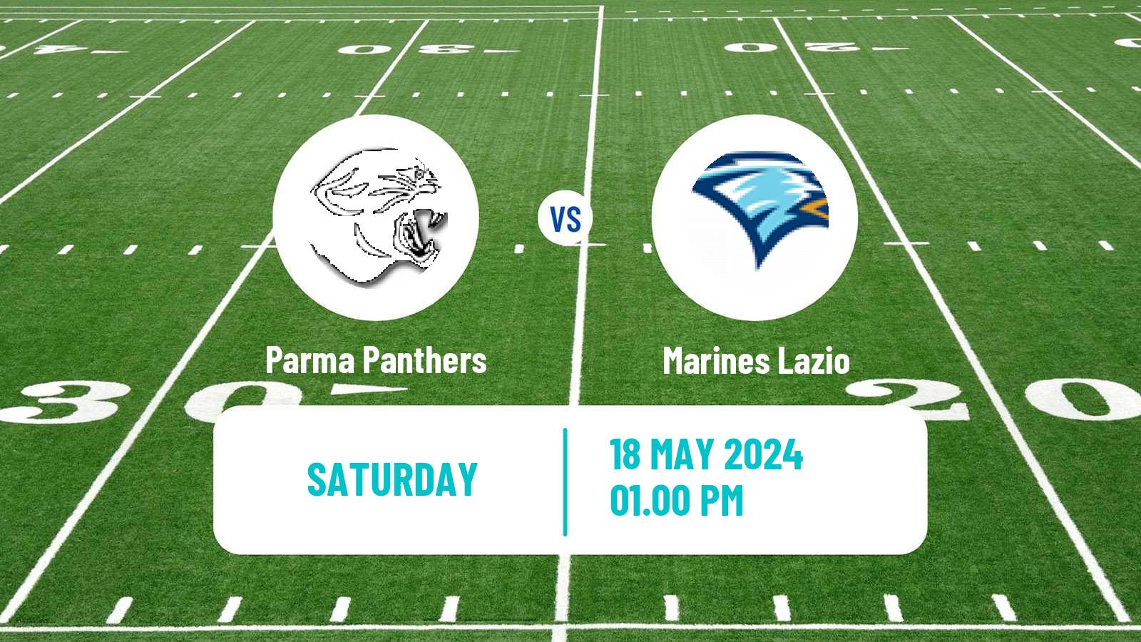 American football Italian IFL Parma Panthers - Marines Lazio