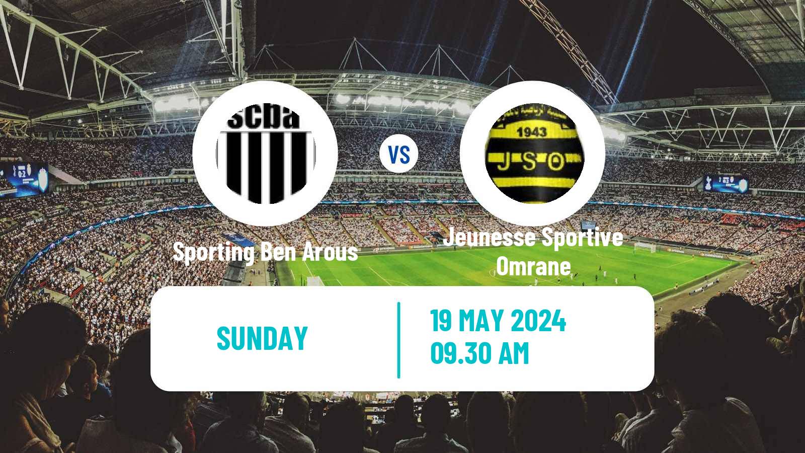 Soccer Tunisian Cup Sporting Ben Arous - Jeunesse Sportive Omrane