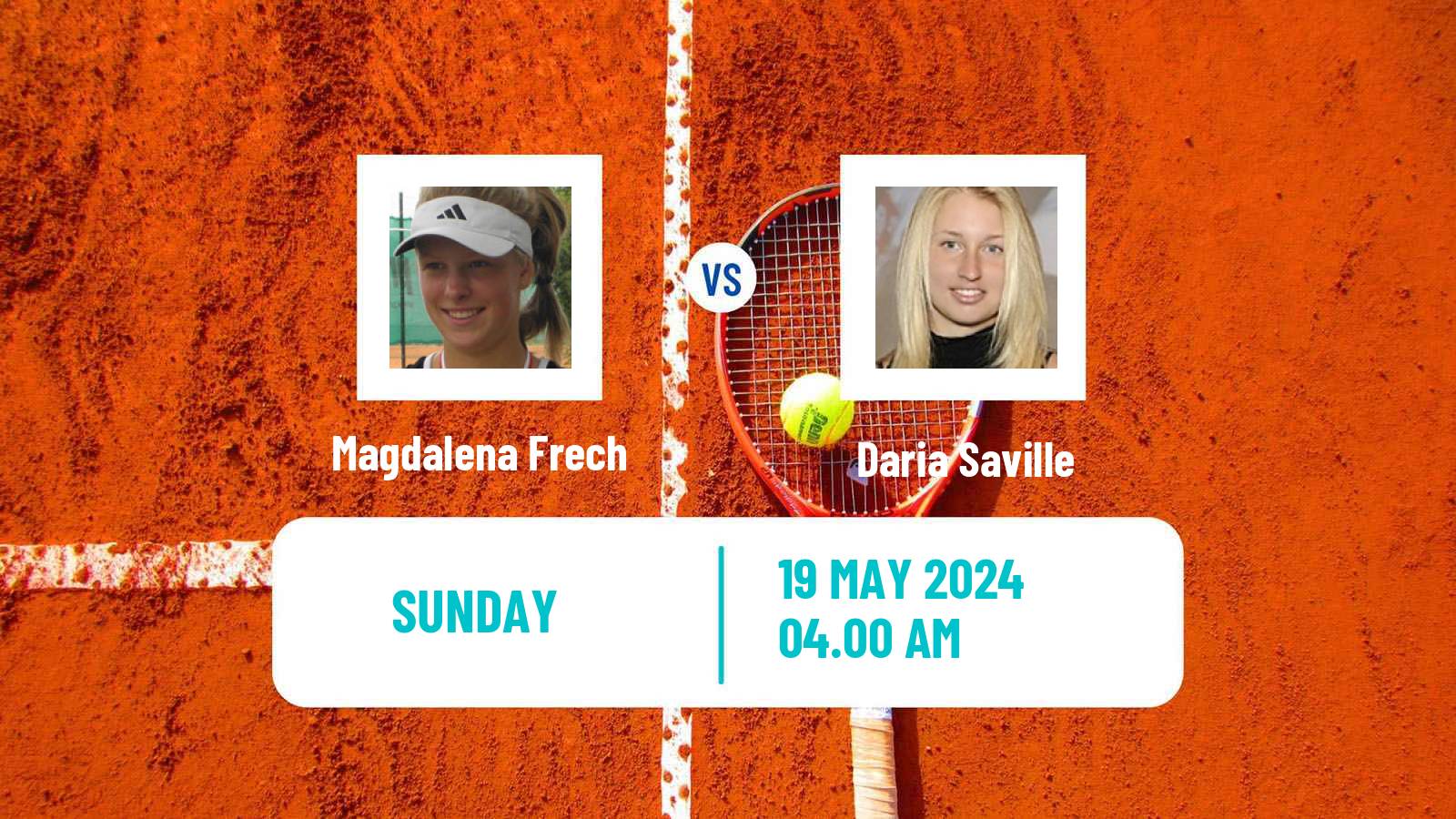 Tennis WTA Strasbourg Magdalena Frech - Daria Saville