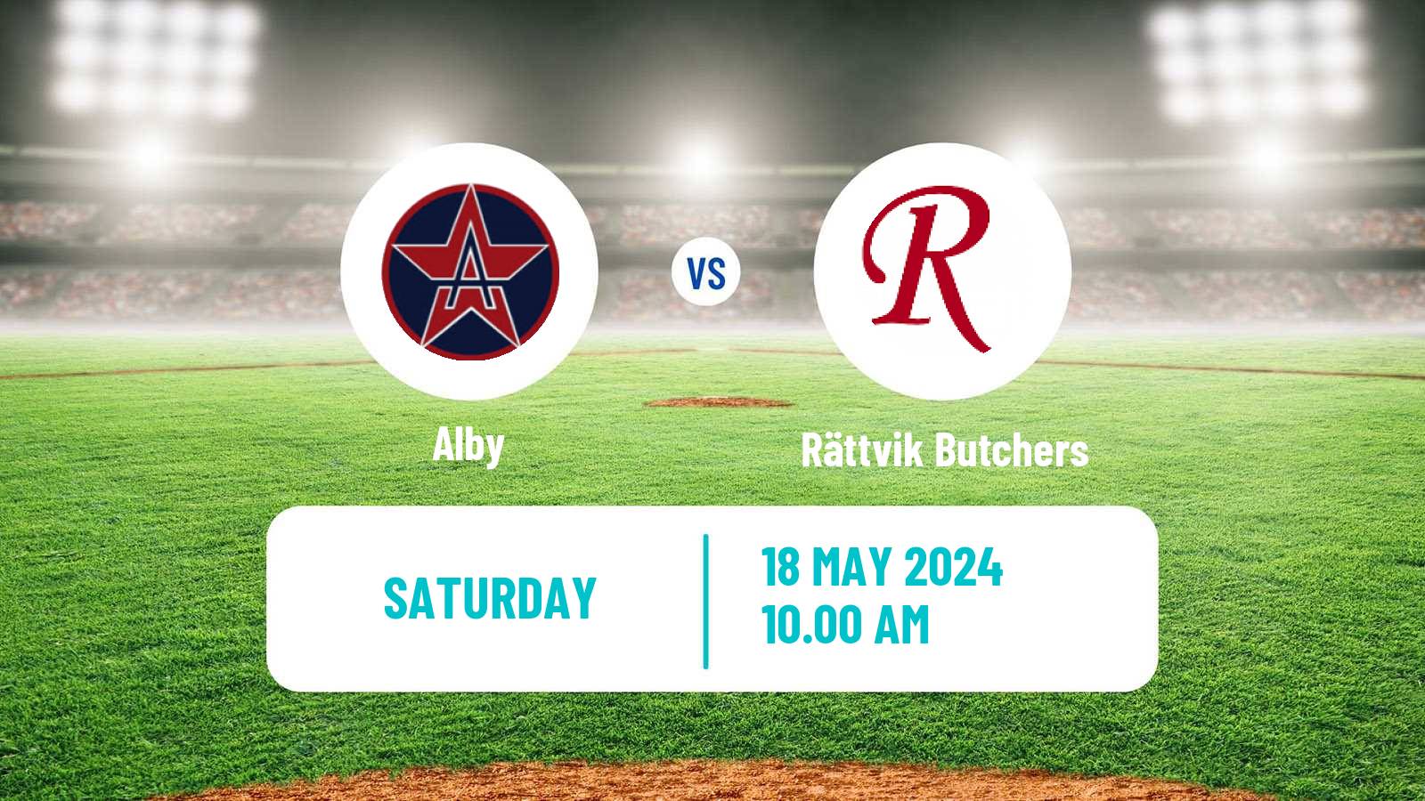 Baseball Swedish Elitserien Baseball Alby - Rättvik Butchers