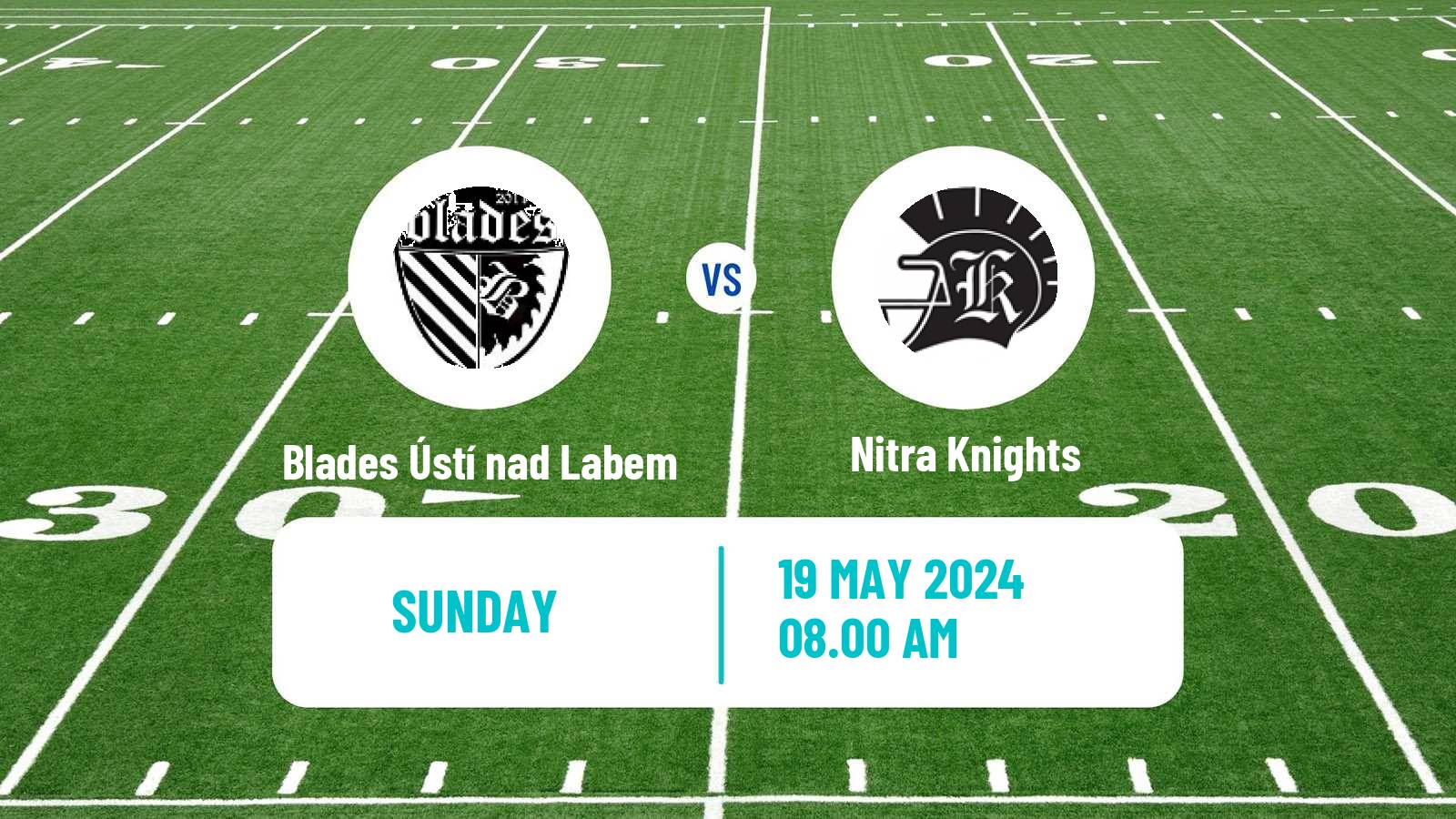 American football Czech CLAF Blades Ústí nad Labem - Nitra Knights
