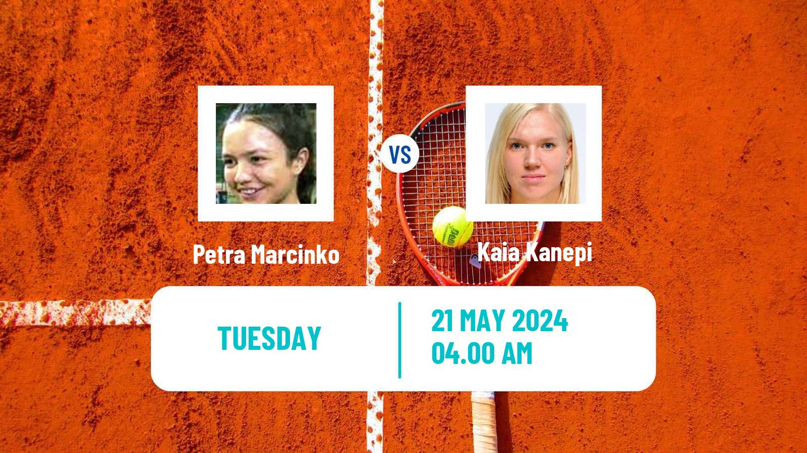 Tennis WTA Roland Garros Petra Marcinko - Kaia Kanepi