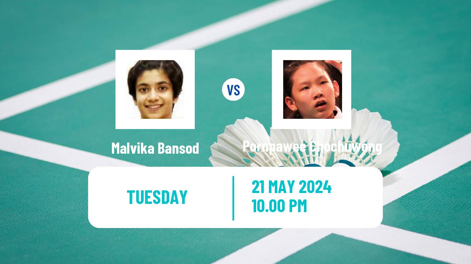 Badminton BWF World Tour Malaysia Masters Women Malvika Bansod - Pornpawee Chochuwong
