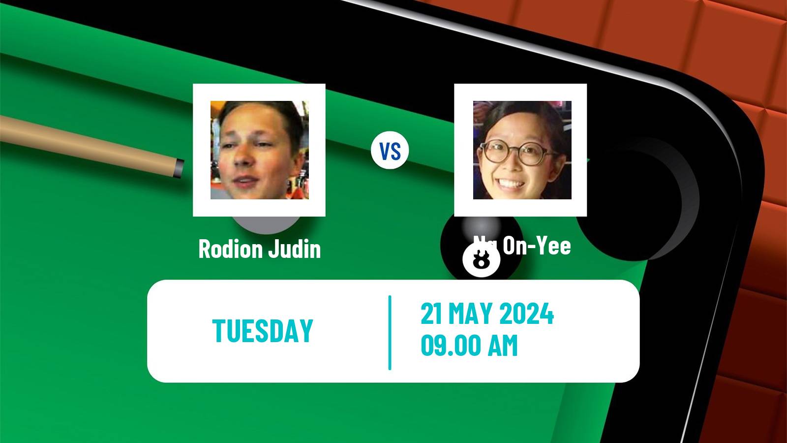 Snooker Qualifying School 1 Rodion Judin - Ng On-Yee