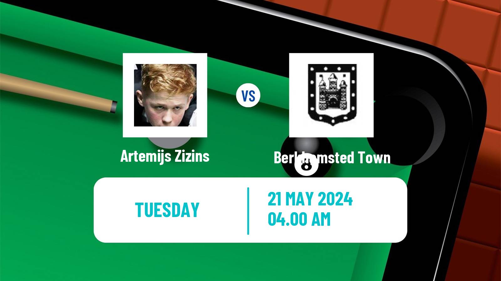 Snooker Qualifying School 1 Artemijs Zizins - Berkhamsted Town