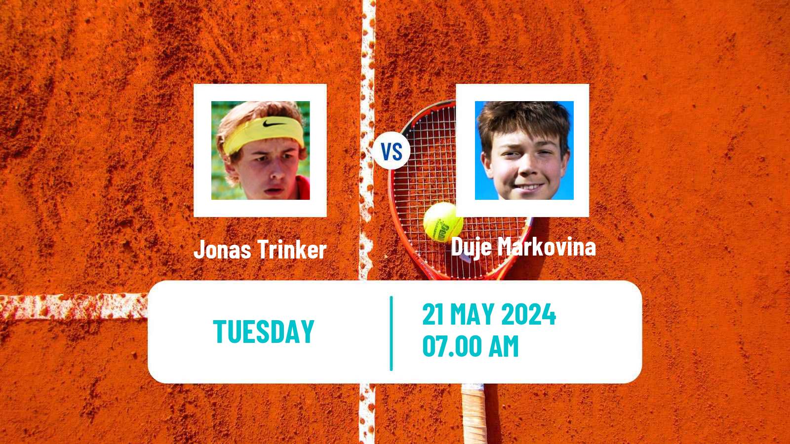 Tennis ITF M15 Bol Men Jonas Trinker - Duje Markovina