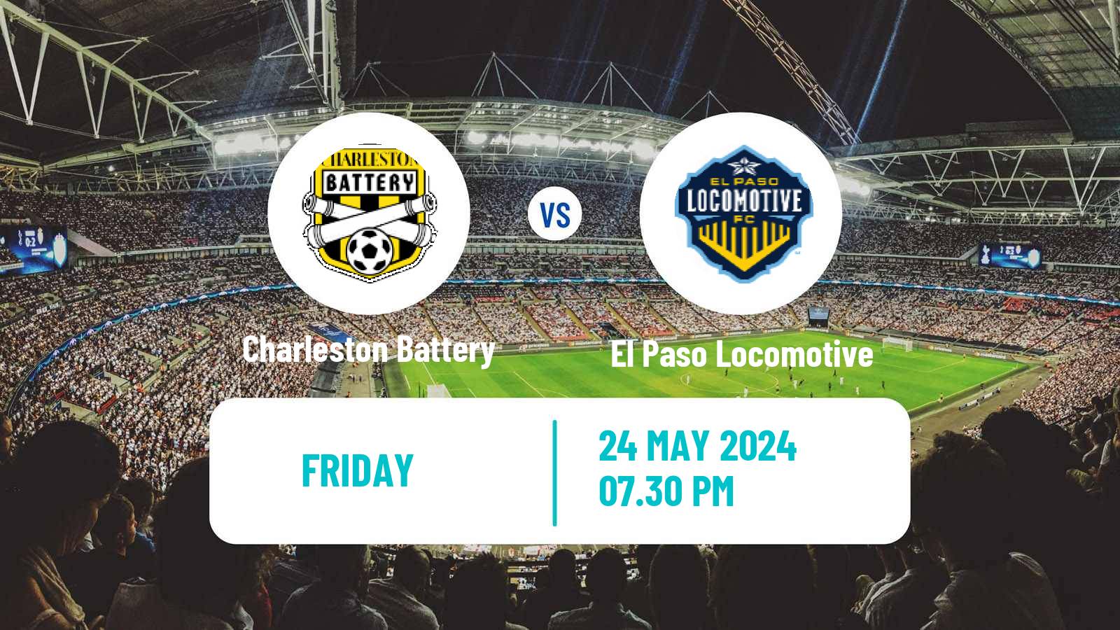 Soccer USL Championship Charleston Battery - El Paso Locomotive