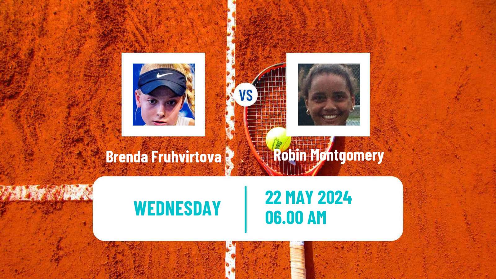 Tennis WTA Roland Garros Brenda Fruhvirtova - Robin Montgomery