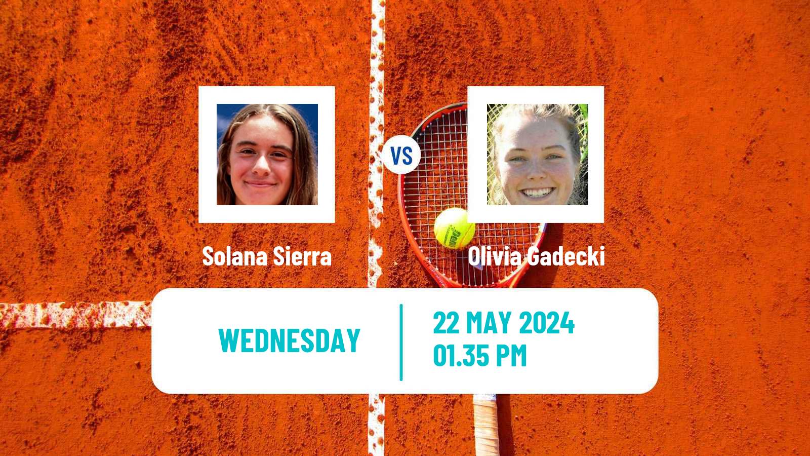 Tennis WTA Roland Garros Solana Sierra - Olivia Gadecki