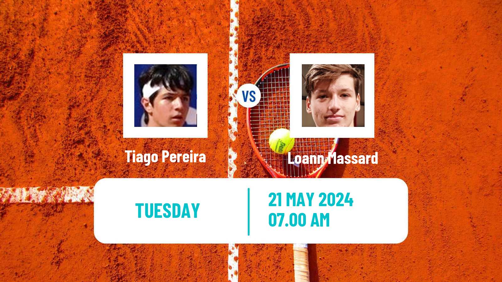 Tennis ITF M15 Monastir 21 Men Tiago Pereira - Loann Massard