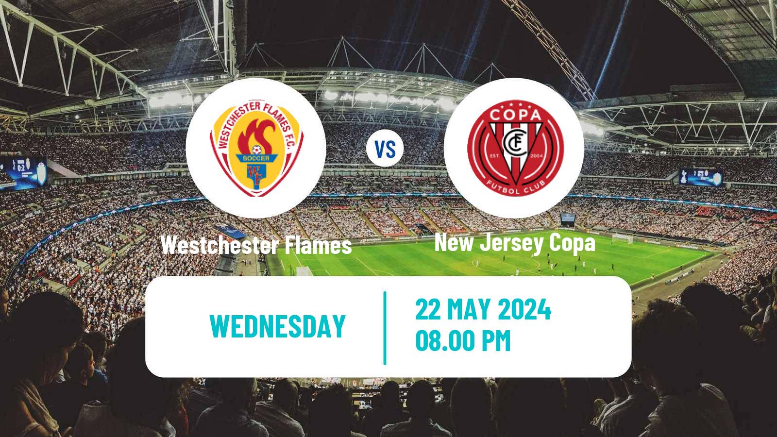 Soccer USL League Two Westchester Flames - New Jersey Copa