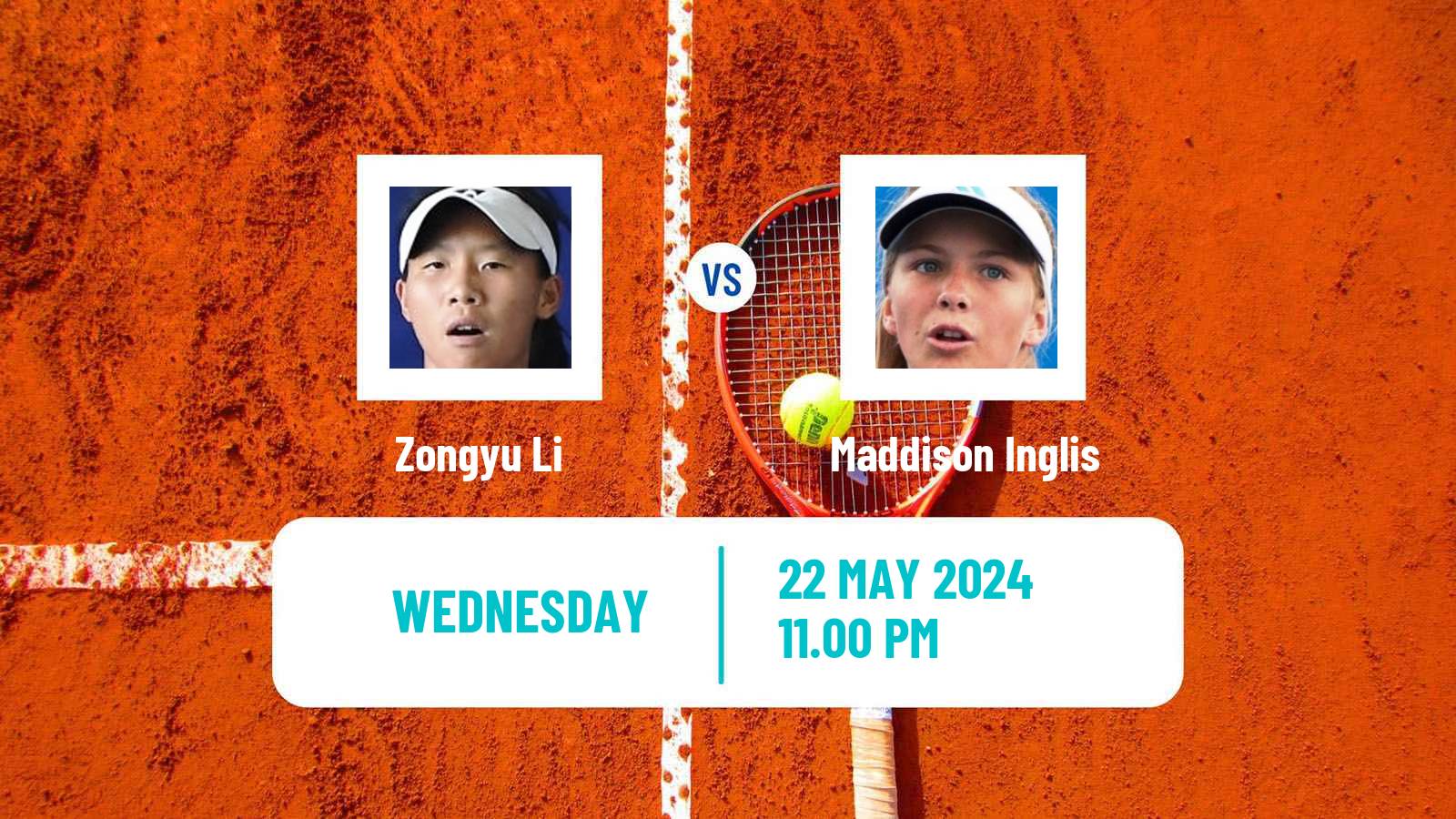 Tennis ITF W50 Goyang Women Zongyu Li - Maddison Inglis
