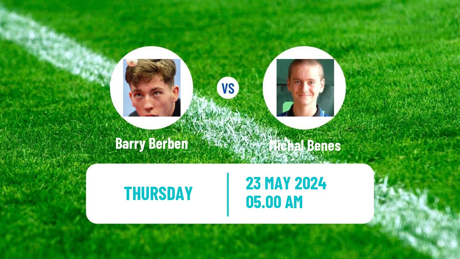 Table tennis Tt Star Series Men Barry Berben - Michal Benes