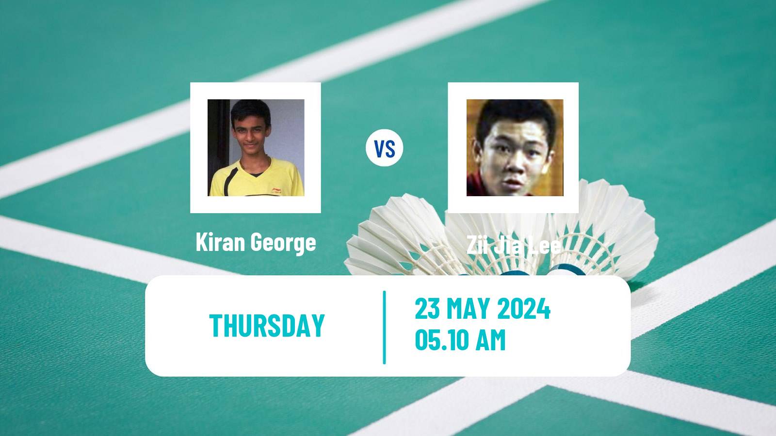 Badminton BWF World Tour Malaysia Masters Men Kiran George - Zii Jia Lee