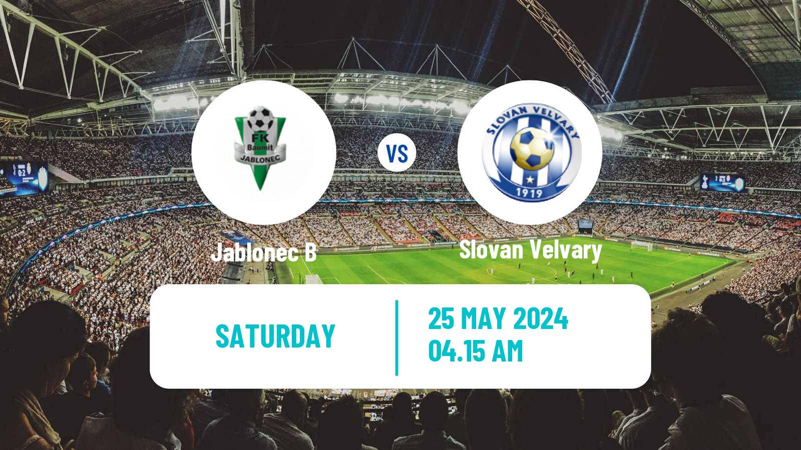 Soccer Czech CFL Group B Jablonec B - Robstav Velvary
