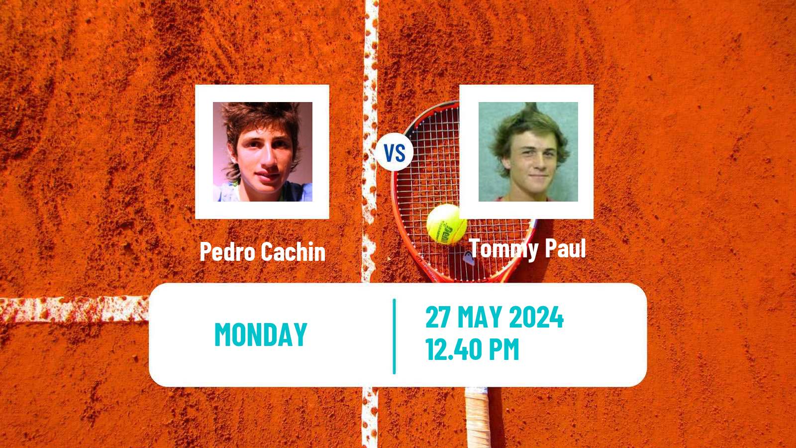 Tennis ATP Roland Garros Pedro Cachin - Tommy Paul