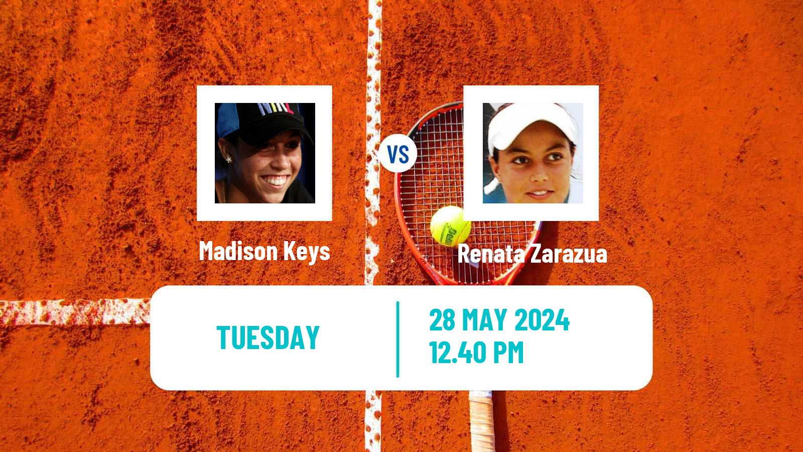 Tennis WTA Roland Garros Madison Keys - Renata Zarazua