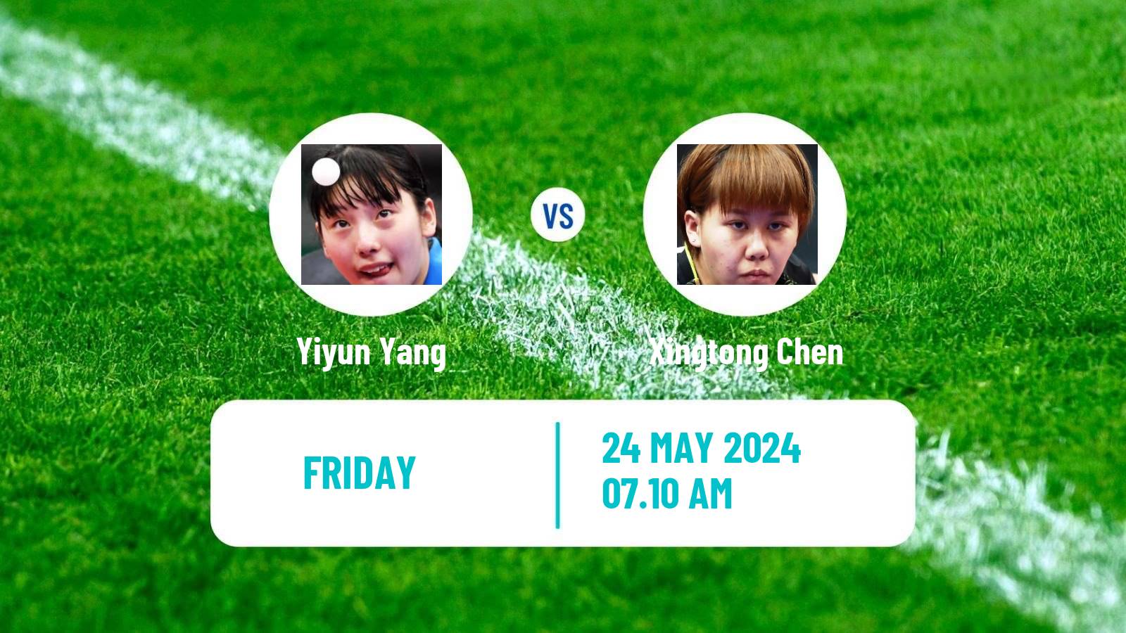 Table tennis Wtt Contender Taiyuan Women Yiyun Yang - Xingtong Chen