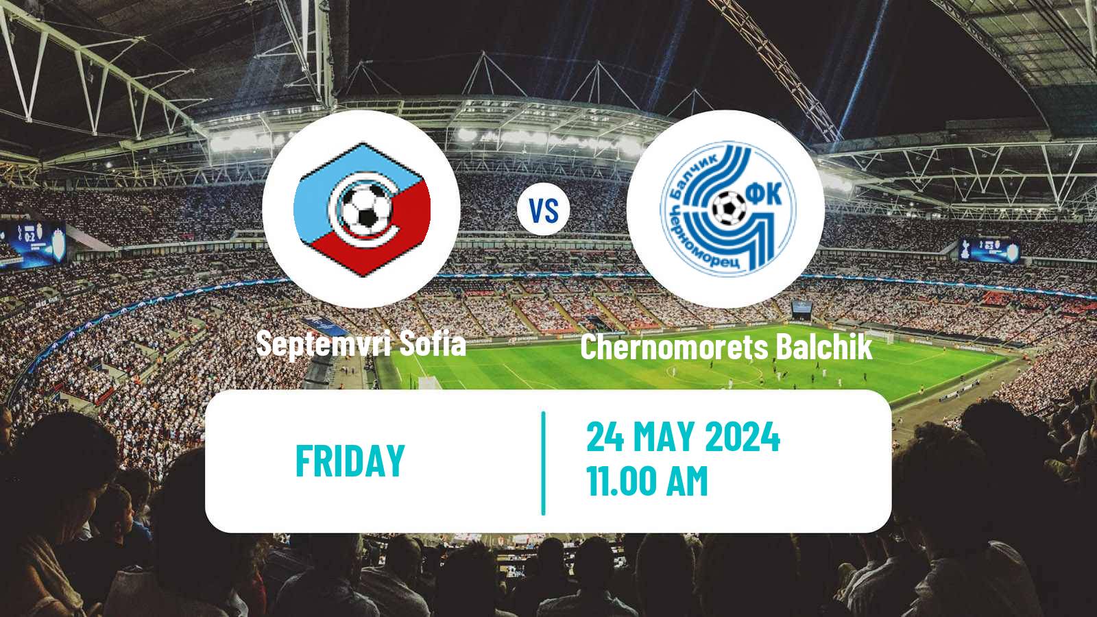 Soccer Bulgarian Vtora Liga Septemvri Sofia - Chernomorets Balchik