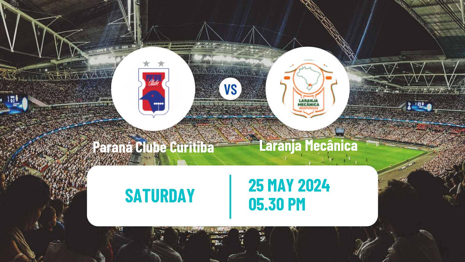 Soccer Brazilian Campeonato Paranaense 2 Paraná Clube Curitiba - Laranja Mecânica