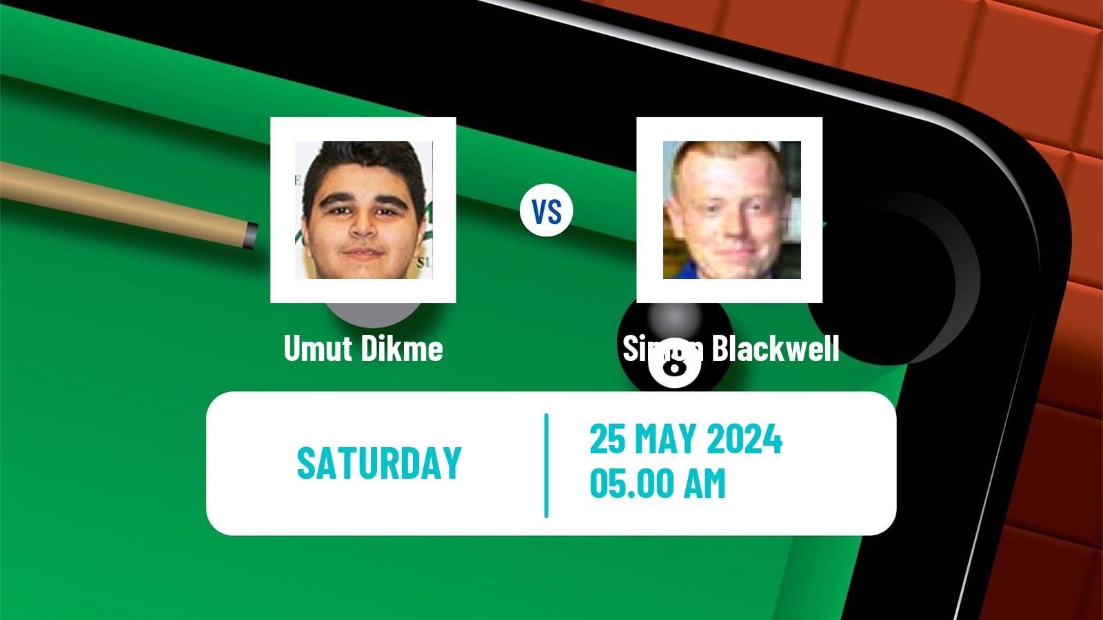 Snooker Qualifying School 1 Umut Dikme - Simon Blackwell