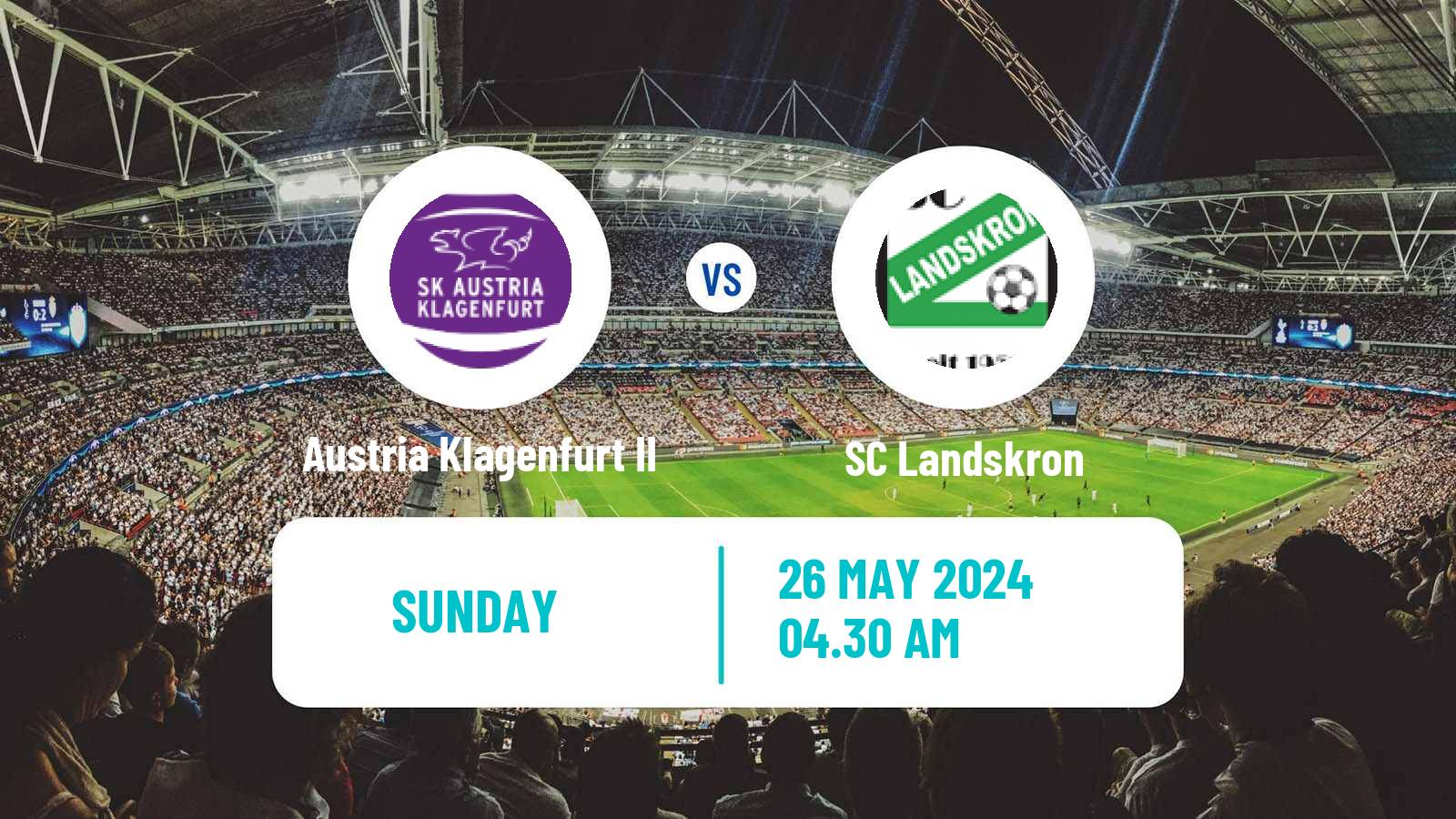 Soccer Austrian Landesliga Karnten Austria Klagenfurt II - Landskron