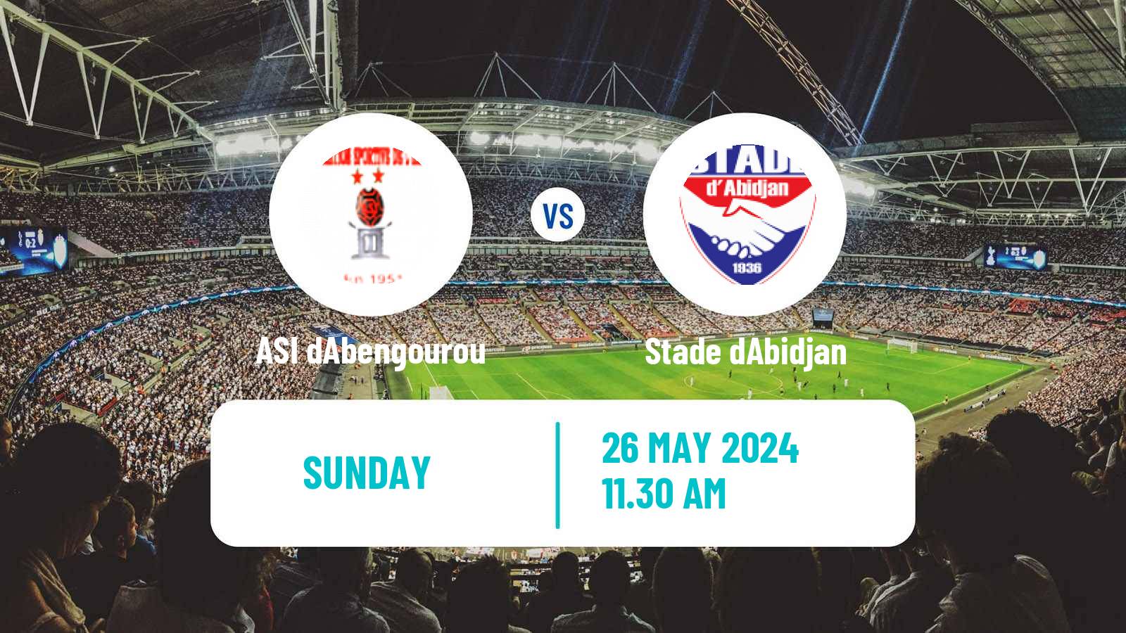 Football Cote d`Ivoire Ligue 1 ASI dAbengourou - Stade dAbidjan