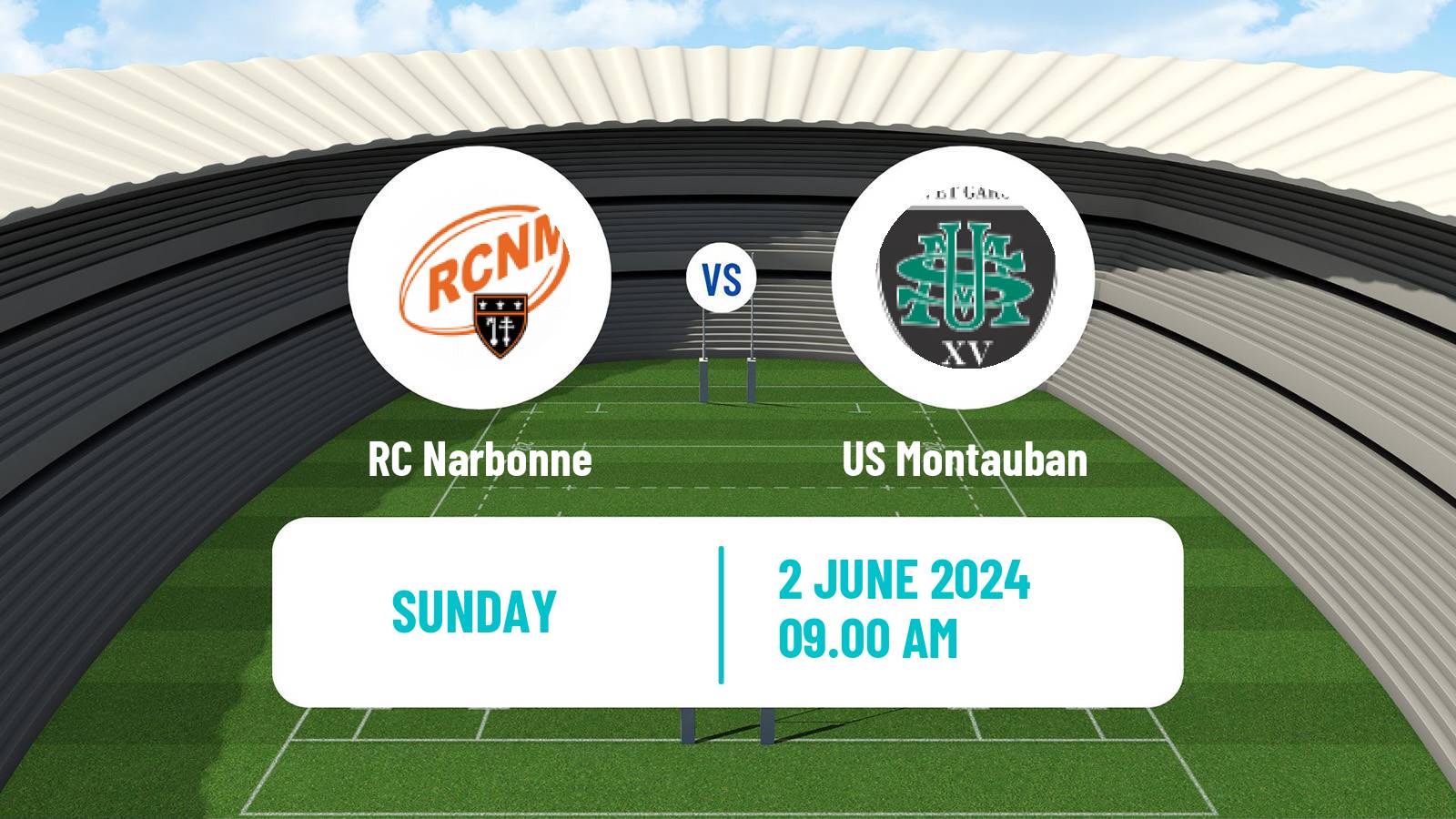 Rugby union French Pro D2 RC Narbonne - Montauban